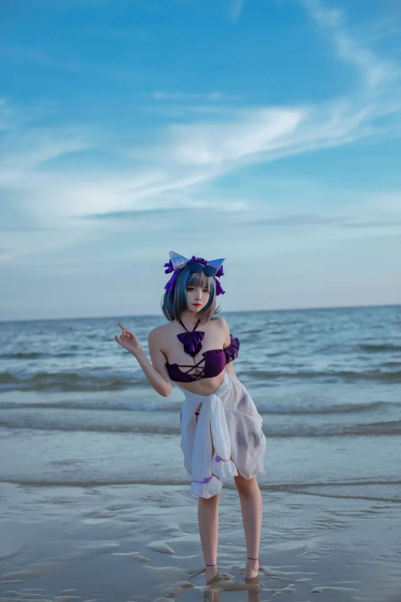 二佐Nisa - 碧蓝航线 柴郡 泳装-erohere8.webp